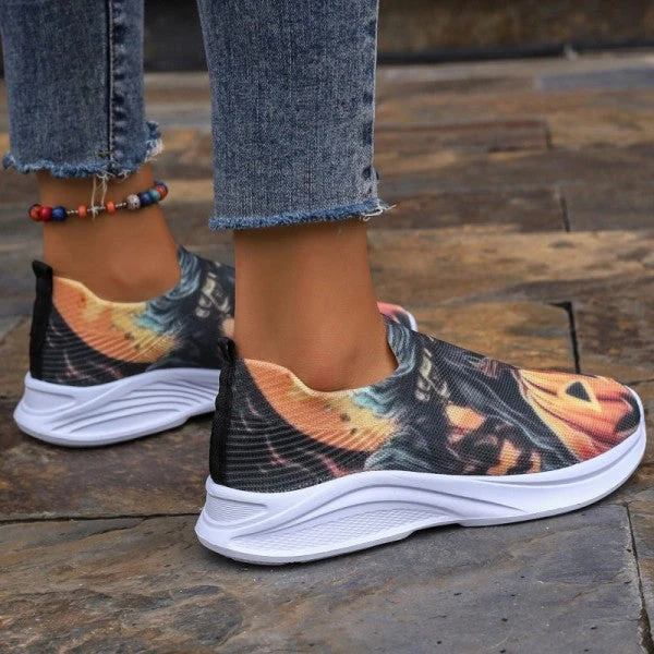 deanwangkt - Yellow Casual Sportswear Daily Patchwork Printing Round Comfortable Shoes - Deanwangkt