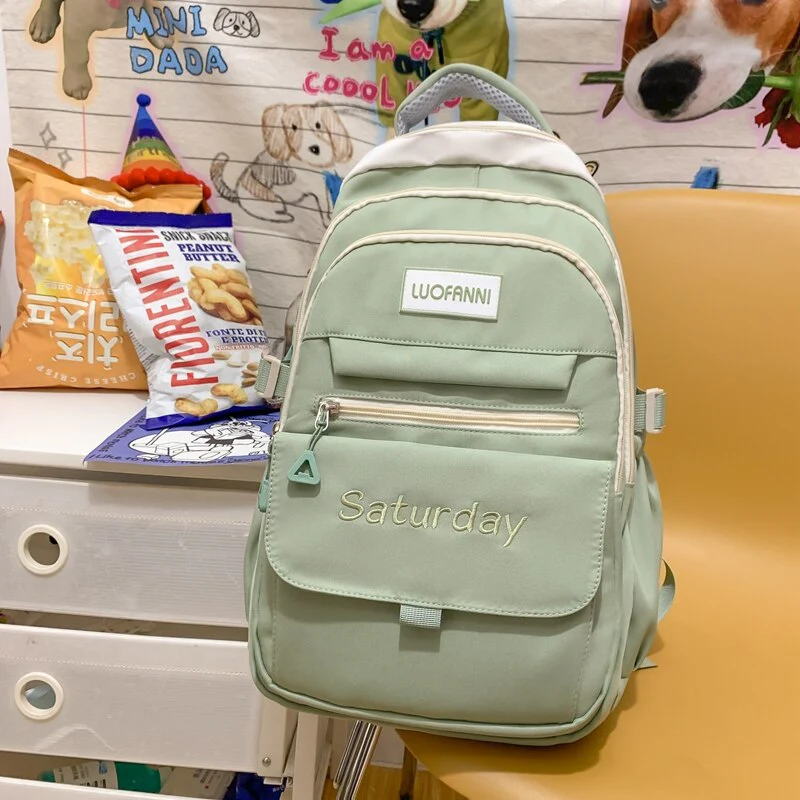 BACK TO COLLEGE  Cute Girl Fashion Bookbag for Teen Waterproof Backpack High School Kawaii College Laptop Rucksack Women Travel Mochila - Deanwangkt