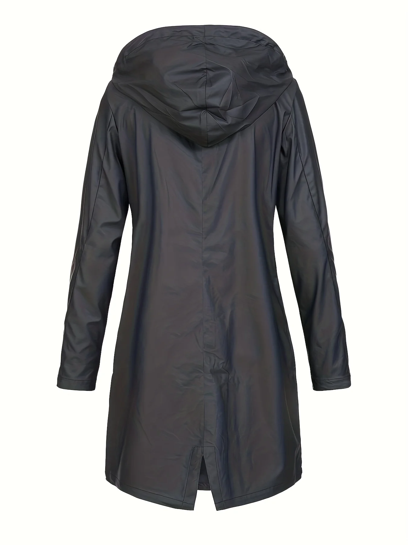 Simple Hooded Jacket, Casual Button Front Versatile Outerwear, Women's Clothing - Deanwangkt