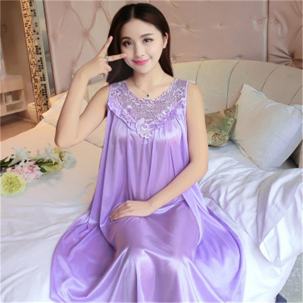 deanwangkt Hot Women Night Gowns Sleepwear Nightwear Long Sleeping Dress Luxury Nightgown Women Casual Night Dress Ladies Home Dressing - Deanwangkt