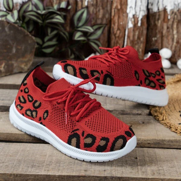 deanwangkt - Red Casual Sportswear Daily Patchwork Frenulum Round Comfortable Shoes - Deanwangkt