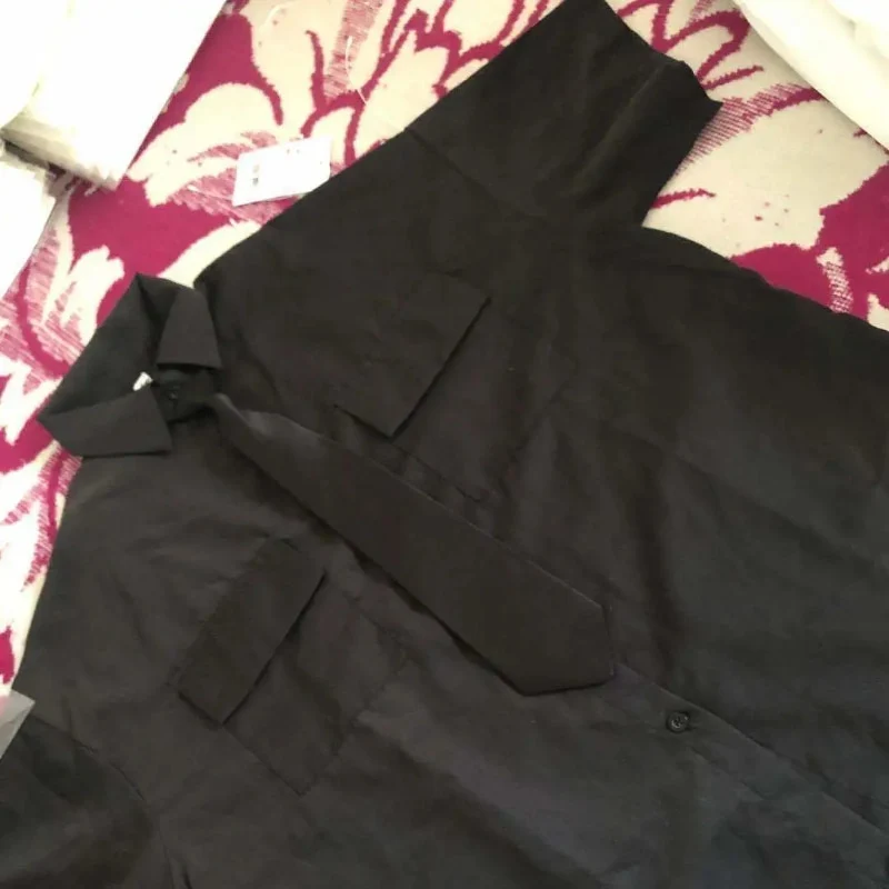 deanwangkt  Short Sleeve Shirt Women White Turn Down Collar Basic Casual Teen Gril Student Oversize Shirt Women Loose Blouse - Deanwangkt