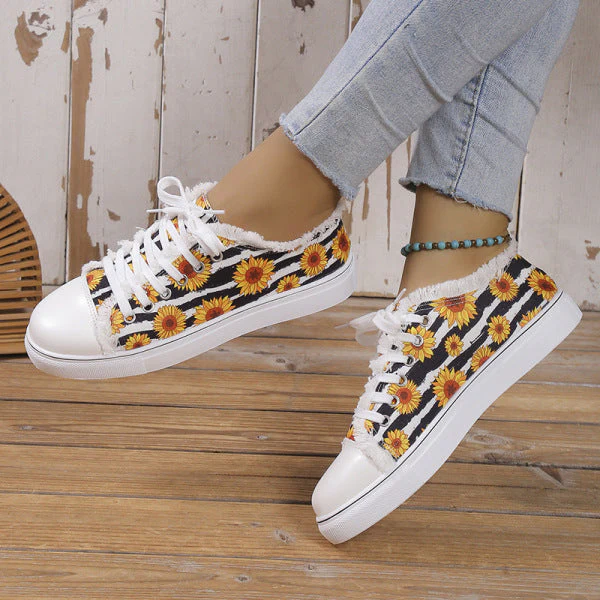 deanwangkt - Halloween Yellow Casual Daily Patchwork Printing Round Comfortable Shoes - Deanwangkt