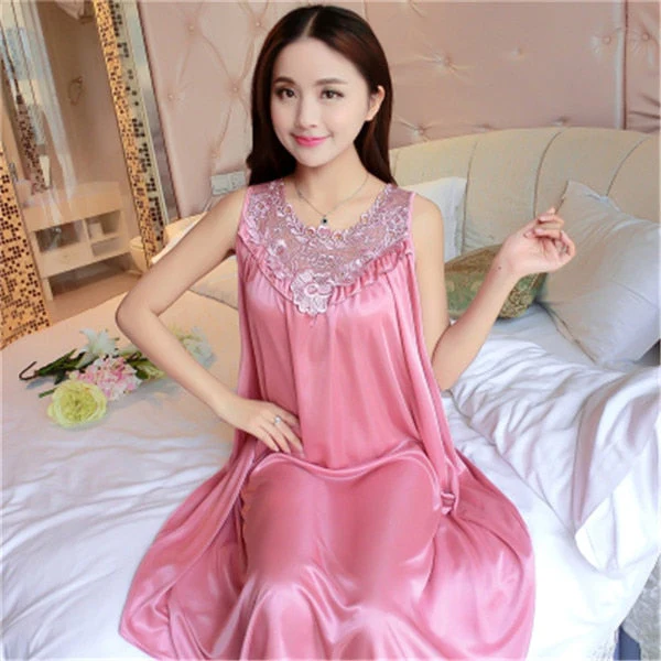 deanwangkt Hot Women Night Gowns Sleepwear Nightwear Long Sleeping Dress Luxury Nightgown Women Casual Night Dress Ladies Home Dressing - Deanwangkt