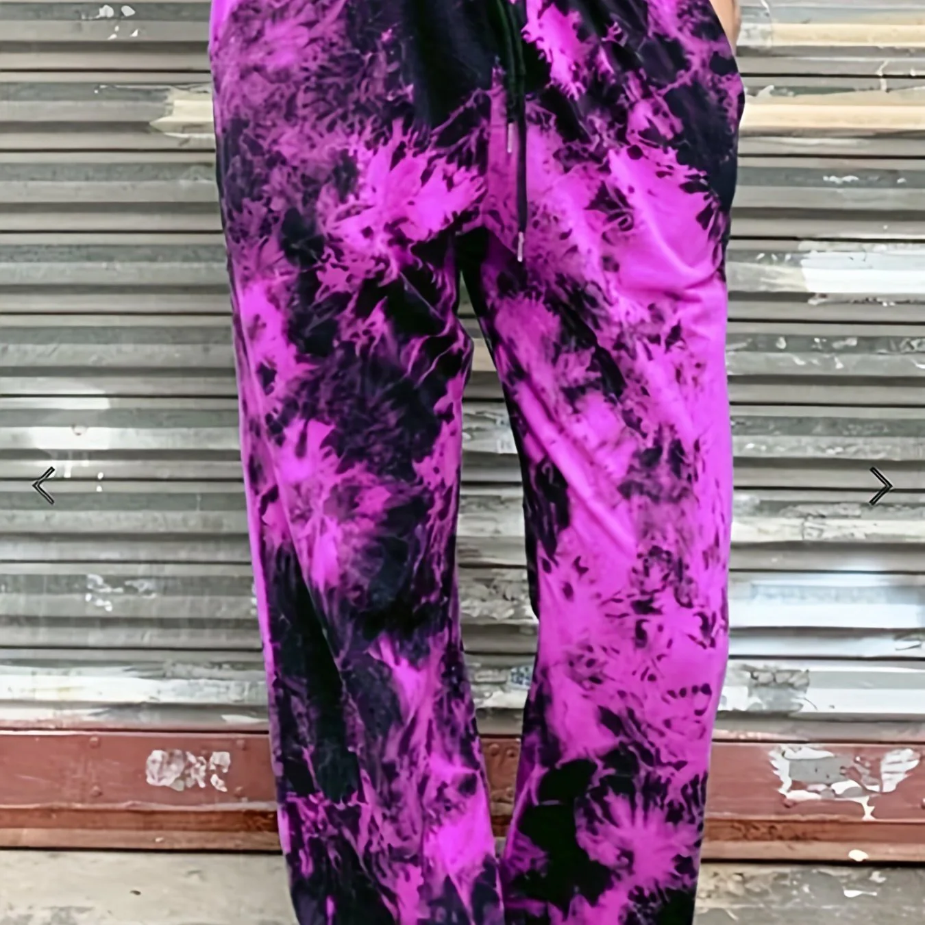 Plus Size Casual Pants, Women's Plus Tie Dye High Waist Harem Drawstring Pants With Pockets - Deanwangkt