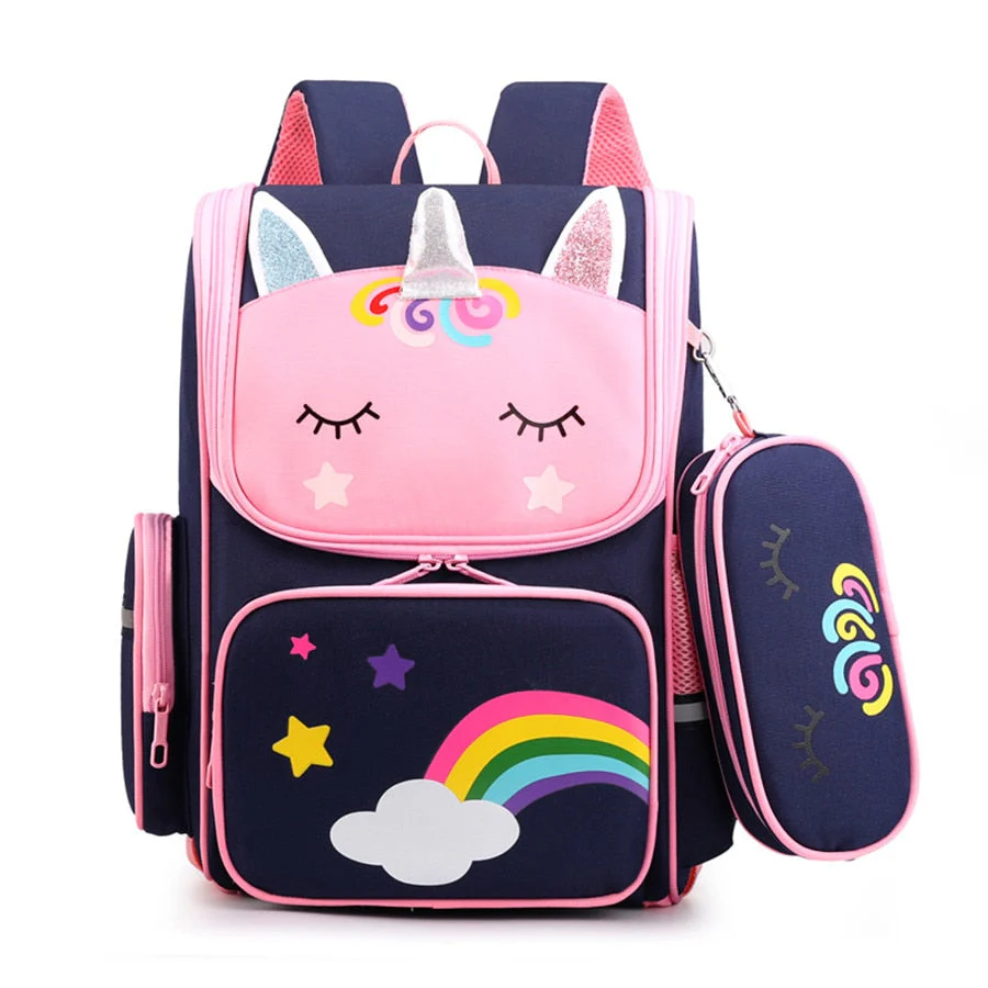 deanwangkt Cartoon 3D Creative Unicorn Children School Bags Girls Sweet Kids School Backpack Lightweight Waterproof Primary Schoolbags Big - Deanwangkt