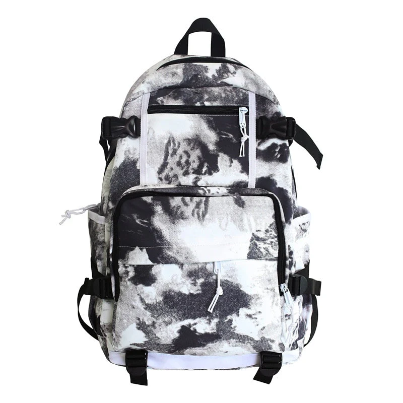deanwangkt Harajuku Girl Male School Bag Female Graffiti Print Men Backpack Women Book Boy Bag Nylon Ladies Fashion Laptop Backpack Student - Deanwangkt