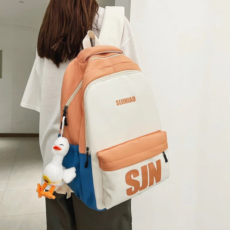 BACK TO SCHOOL  Fashion High-capacity High School SchoolbagGirls Women Travel Mochila Cute Nylon Waterproof Backpack Laptop Rucksack - Deanwangkt