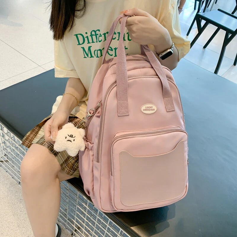 Back to school  Men Fashion Backpack Black Student Bookbag for College Laptop Bagpack Women Travel Mochila Girl Boys High Shoolbag - Deanwangkt