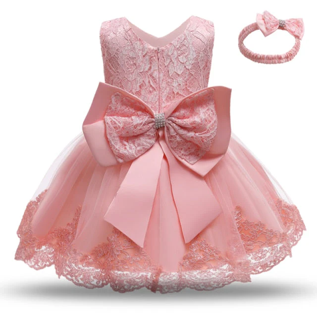 Baby Girls Christmas Dress 3 6 9 12 18 24 Months Toddler Newborn Lace Princess Dress 1 Year Old Birthday Party New Year Costume - Deanwangkt