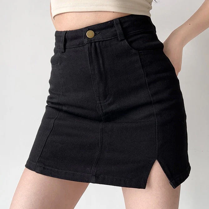 deanwangkt - New Look Split Denim Skirt - Deanwangkt