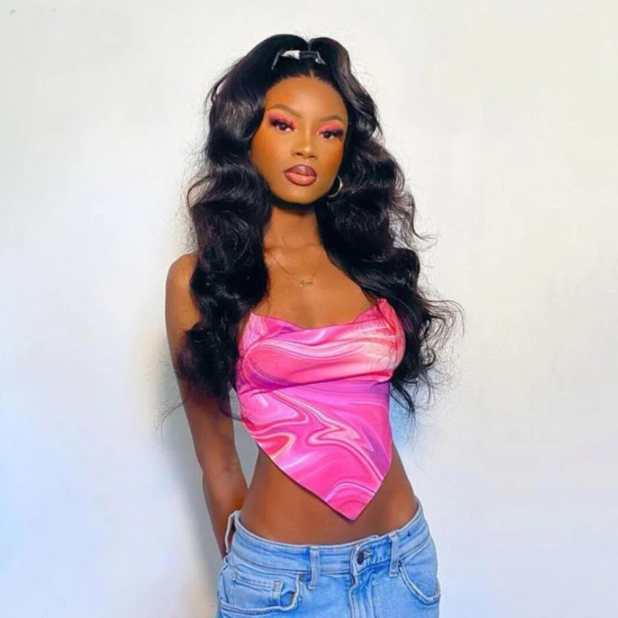 deanwangkt Y2K Bandana Print Halter Tops Women Summer Sleeveless Crop Tops Harajuku Aesthetics Corset Tops Sexy Backless Bandage Camisoles - Deanwangkt