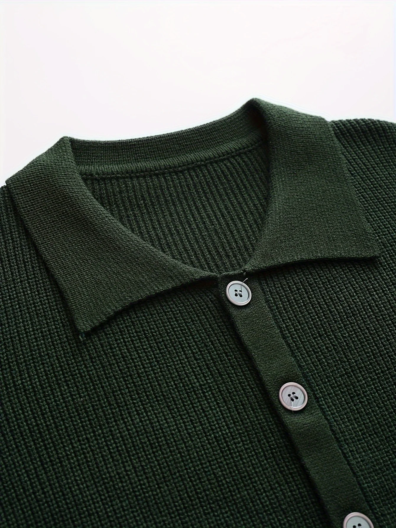 deanwangkt  Men's Stylish Solid Loose Cardigan, Casual Mid Stretch Breathable Long Sleeve Lapel Top For City Walk Street Hanging Outdoor Activities - Deanwangkt