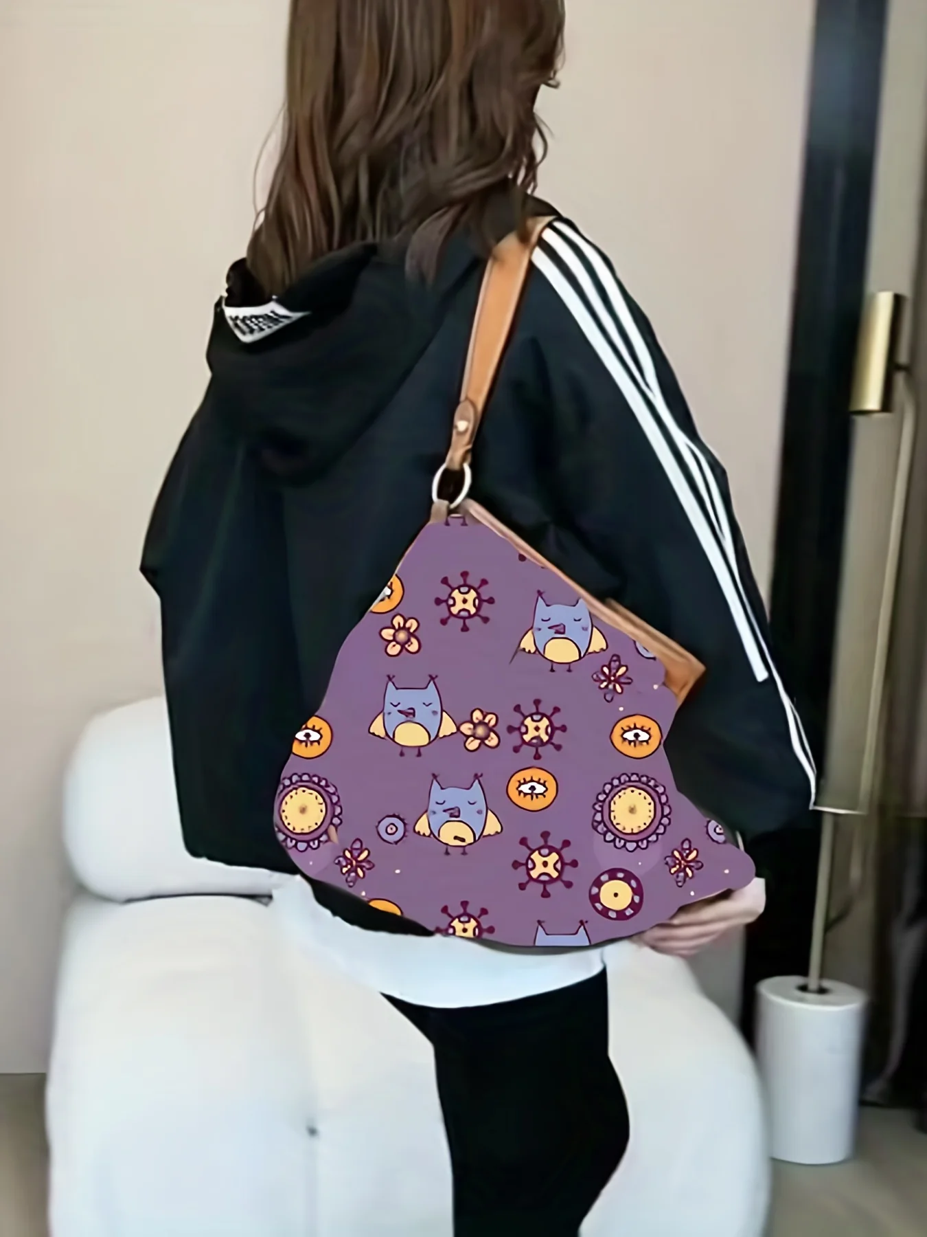 deanwangkt-1 Striped Print Zip Up Jacket, Casual Drawstring Hooded Jacket, Women's Clothing - Deanwangkt