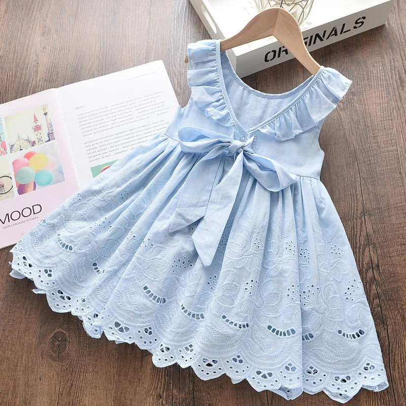 deanwangkt Baby Girl Clothes  Toddler Dresses Summer Style Children Floral Pattern Costume Girl Clothes Kids Dress For Girls Casual Dresses - Deanwangkt