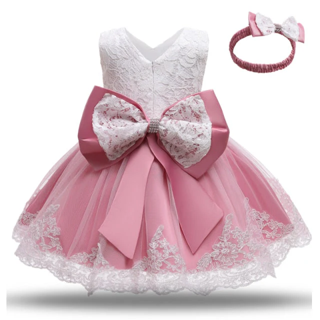 Baby Girls Christmas Dress 3 6 9 12 18 24 Months Toddler Newborn Lace Princess Dress 1 Year Old Birthday Party New Year Costume - Deanwangkt