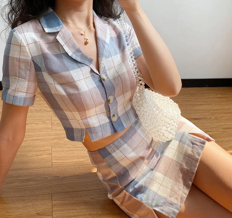 deanwangkt - Beatrice Plaid Set ~ HANDMADE - Deanwangkt