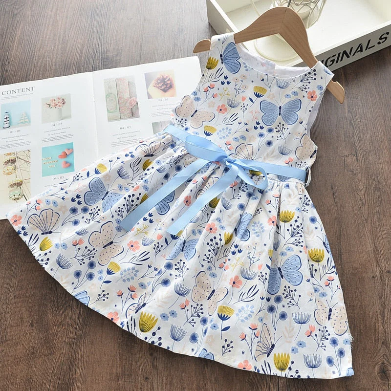 deanwangkt Baby Girl Clothes  Toddler Dresses Summer Style Children Floral Pattern Costume Girl Clothes Kids Dress For Girls Casual Dresses - Deanwangkt