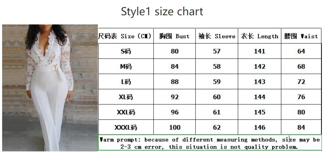 deanwangkt  Jumpsuit Women Overalls Party Lace Rompers White Bodysuit Long Sleeve V-neck Long Pants Y2k Elegant Autumn Spring Outfits Work - Deanwangkt
