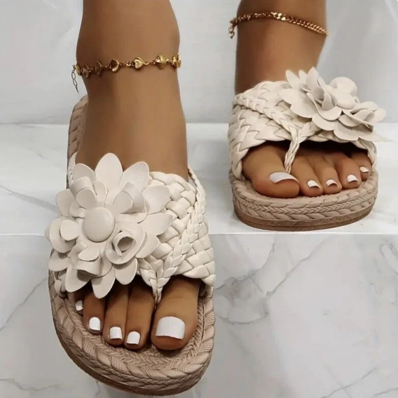 deanwangkt - Cream White Casual Patchwork Solid Color Round Comfortable Shoes (Subject To The Actual Object) - Deanwangkt