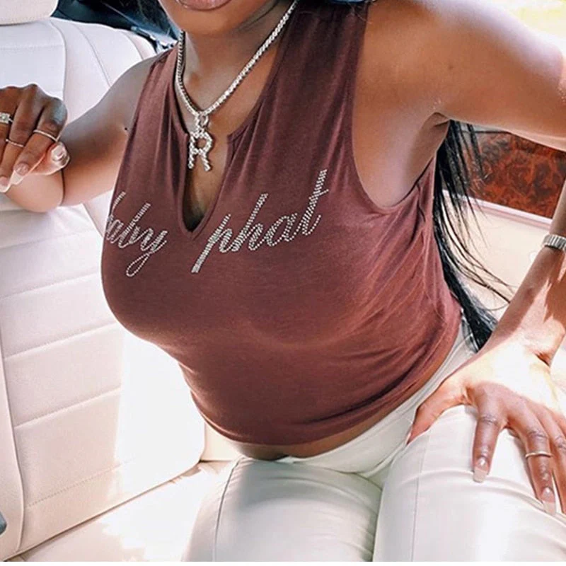 deanwangkt Women Fashion Backless Sleeveless Y2K Clothes Crop Top Summer Aesthetic White Baby Tee Sexy Vintage Slim T-shirt Streetwear - Deanwangkt