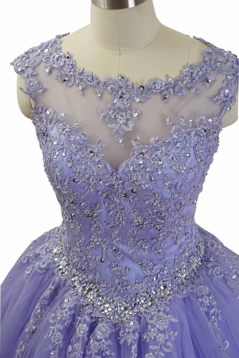 Solvbao Gorgeous Quinceanera Dresses with Applique and Beadings, Purple Formal Gowns - Deanwangkt