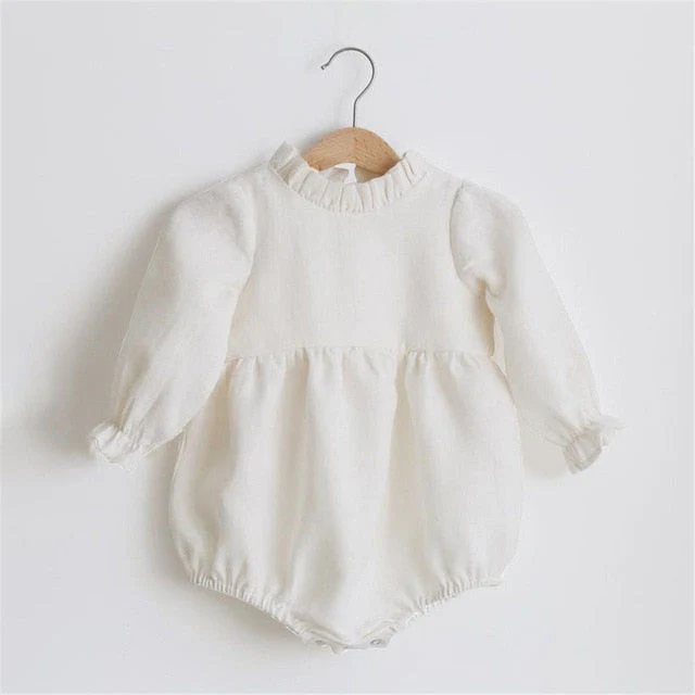 Baby Girl Rompers for 0-24M Long Sleeve Romper Jumpsuits One-piece New Fashion 100% Organic Cotton Newborn Baby Girl Clothes - Deanwangkt
