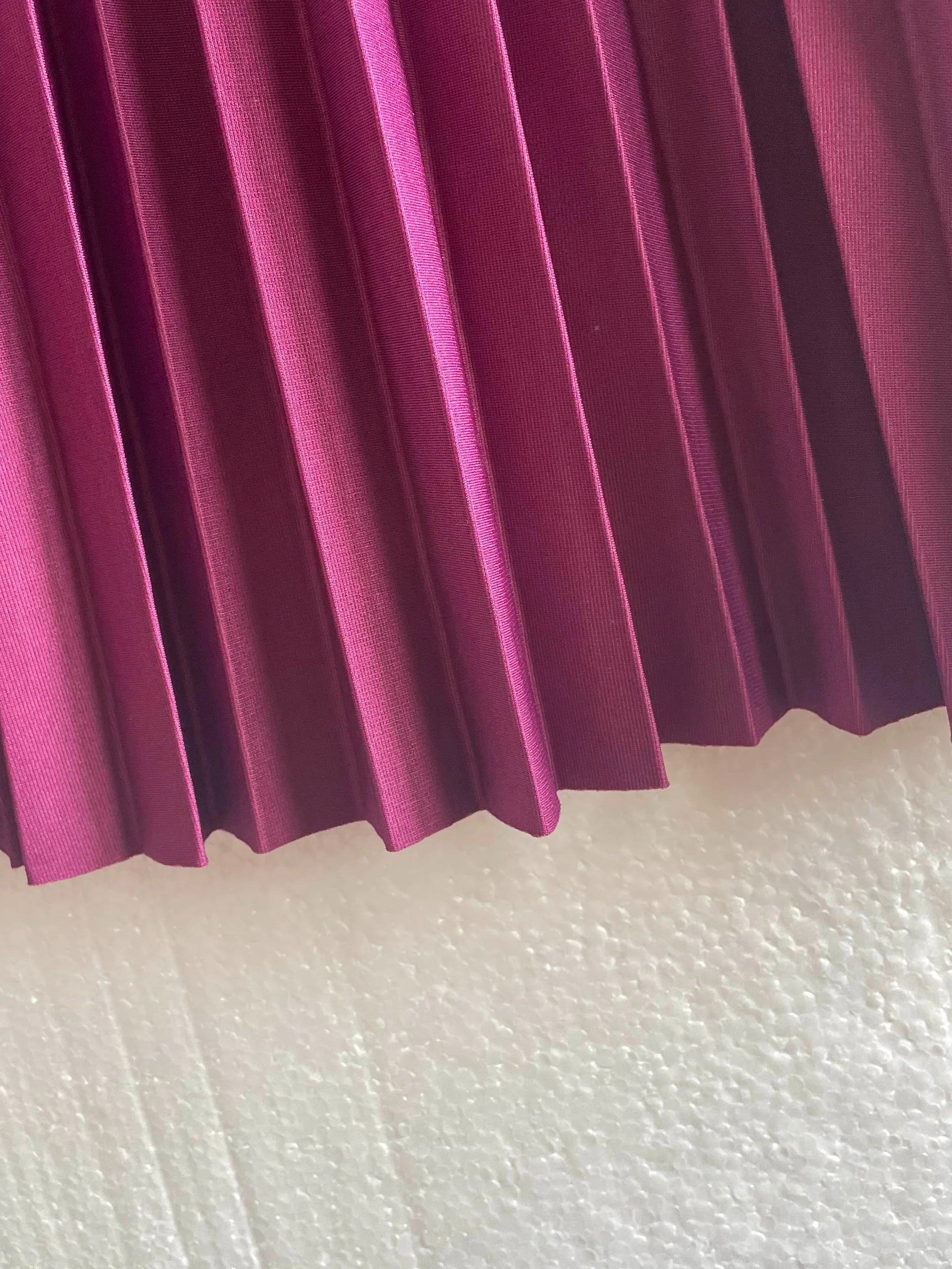 deanwangkt-1 Solid Pleated Skirts, Elegant High Waist A Line Midi Skirts, Women's Clothing - Deanwangkt