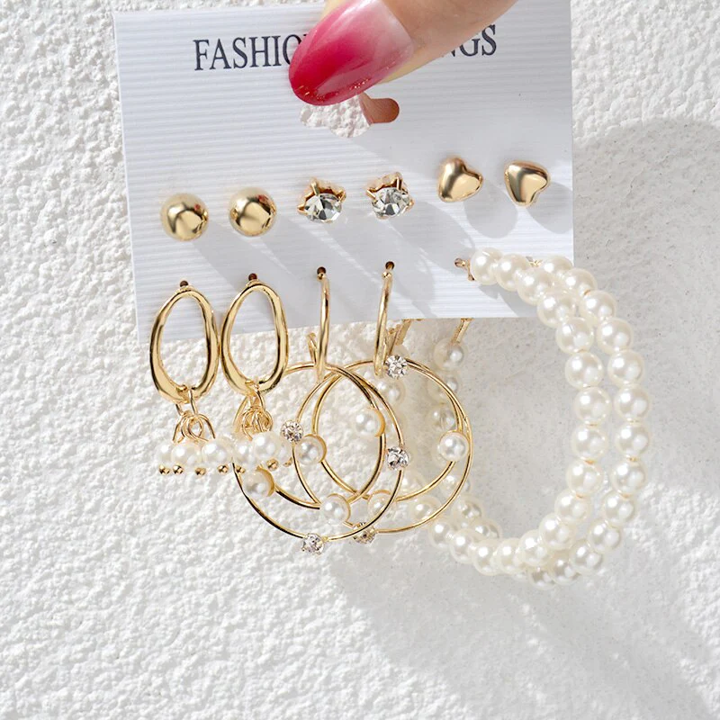 DEANWANGKT 23 Styles Women Earring Set Fashion Jewelry Gold Metal Big Hoop Dangle Drop Earing Butterfly Tassel Geometric Punk Brincos Femme - Deanwangkt