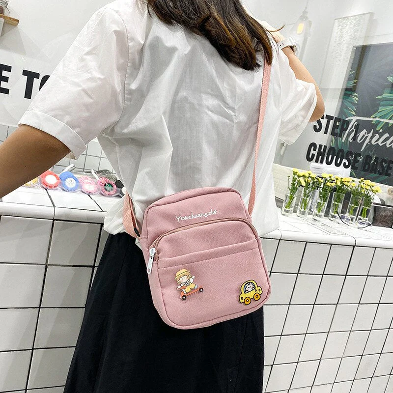 deanwangkt  Kawaii Crossbody Bag Women Small Flap Shoulder Bag For Women New  Fashion Nylon Bag Messenger Bag Bolsa Feminina Women Bag - Deanwangkt