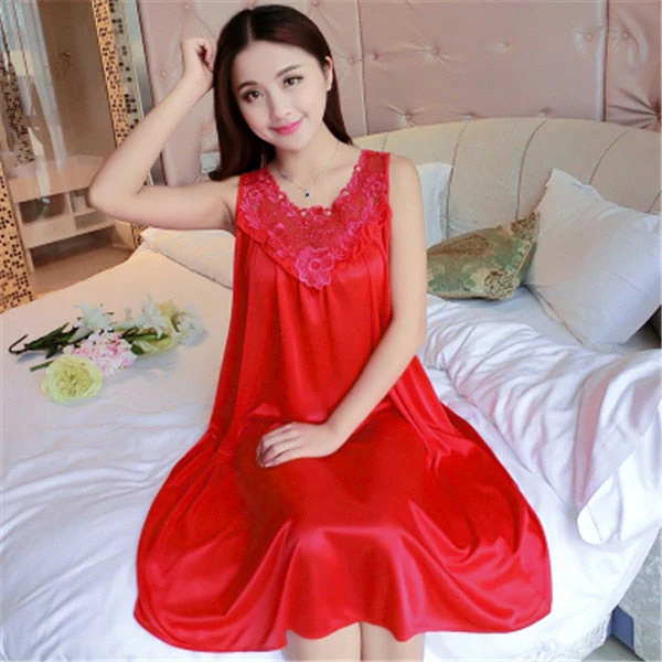 deanwangkt Hot Women Night Gowns Sleepwear Nightwear Long Sleeping Dress Luxury Nightgown Women Casual Night Dress Ladies Home Dressing - Deanwangkt