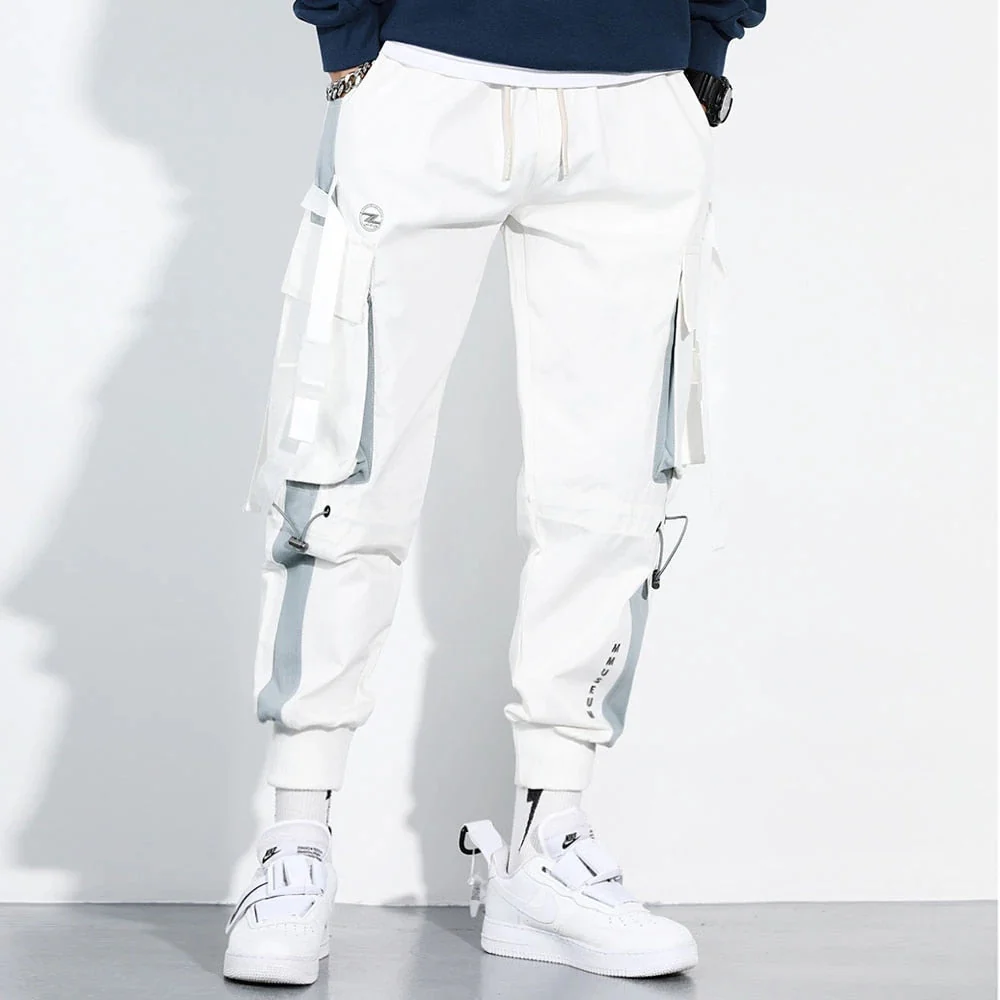 DEANWANGKT Mens Vintage Hip Hop Style Baggy Jeans Hip Hop Cargo Pants Men Streetwear Cotton Joggers Fashion Sweatpants Male Casual Harem Trousers Summer Harajuku Pants Men Women - Deanwangkt