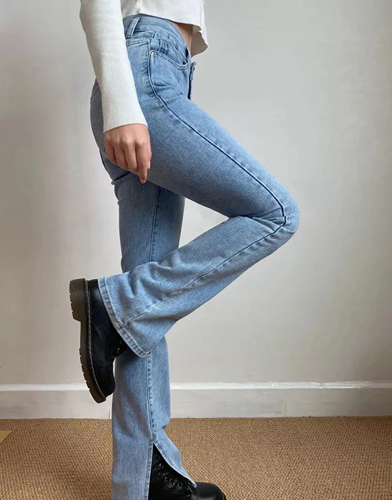 deanwangkt - Tala Cowgirl Split Jeans - Deanwangkt