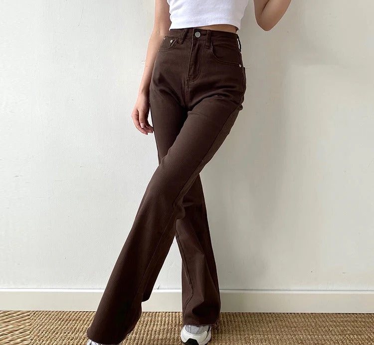 deanwangkt - Coffee Time Brown Trousers - Deanwangkt