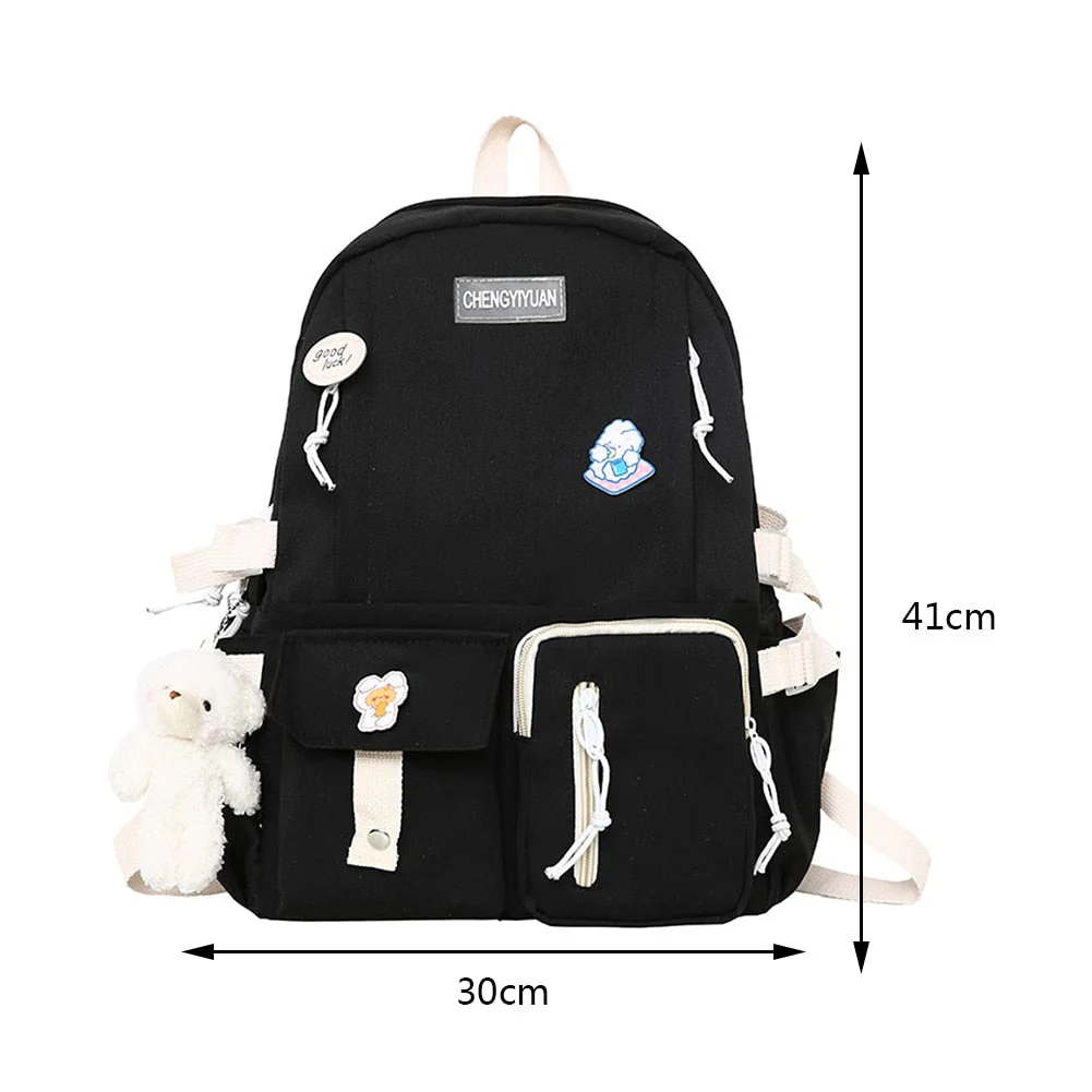 deanwangkt  Girls Aesthetic Backpack Cute School Bags For Student Teens Girls Pockets Kawaii Women Laptop Backpack Harajuku Mochila - Deanwangkt