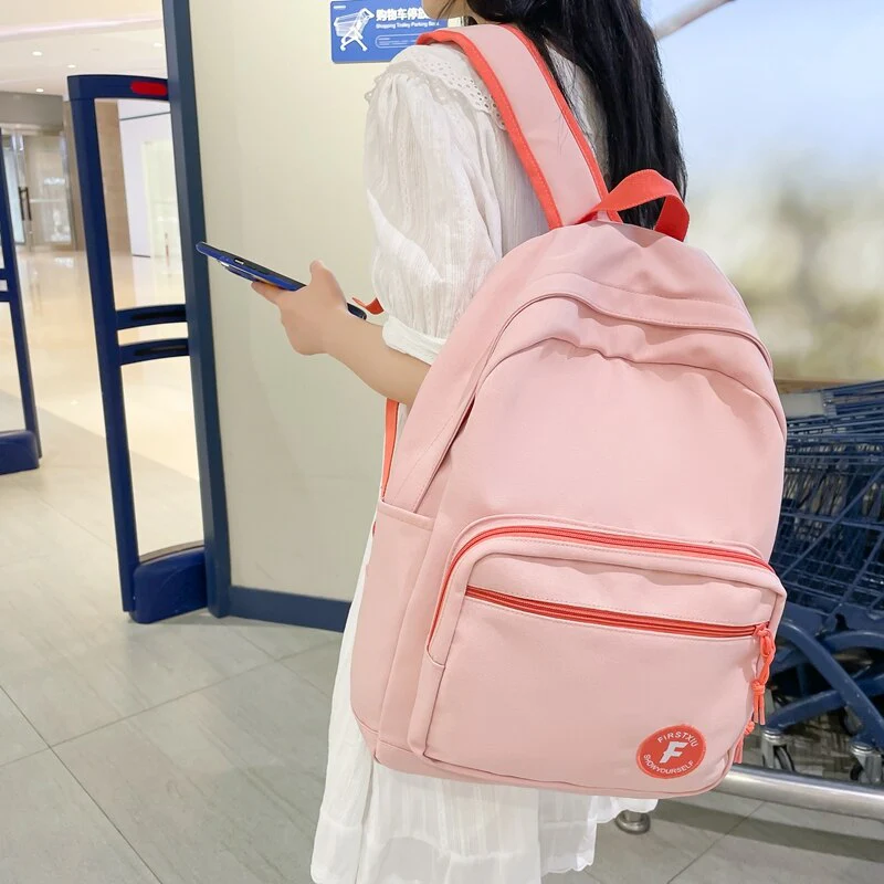 Back to school  Kawaii Rucksack for Teens Girls Fashion Bookbag Cute Backpack New Waterproof High School Boys Black Mochila Schoolbag - Deanwangkt
