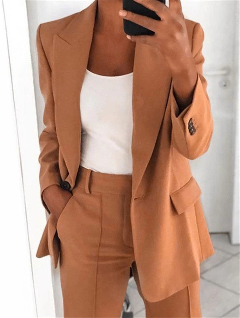 deanwangkt  Spring Blazer Women Coat Loose Jacket Solid Green Casual Blazers Woman Fashion OL Formal Elegant Female Coats Office Lady - Deanwangkt