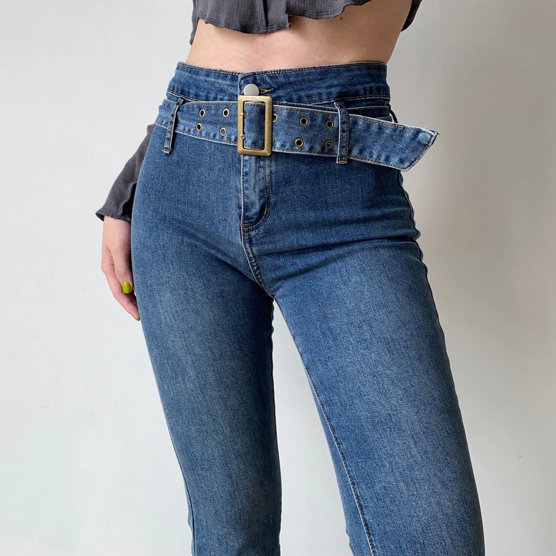 deanwangkt - Hot Girl Denim Flare Jeans - Deanwangkt