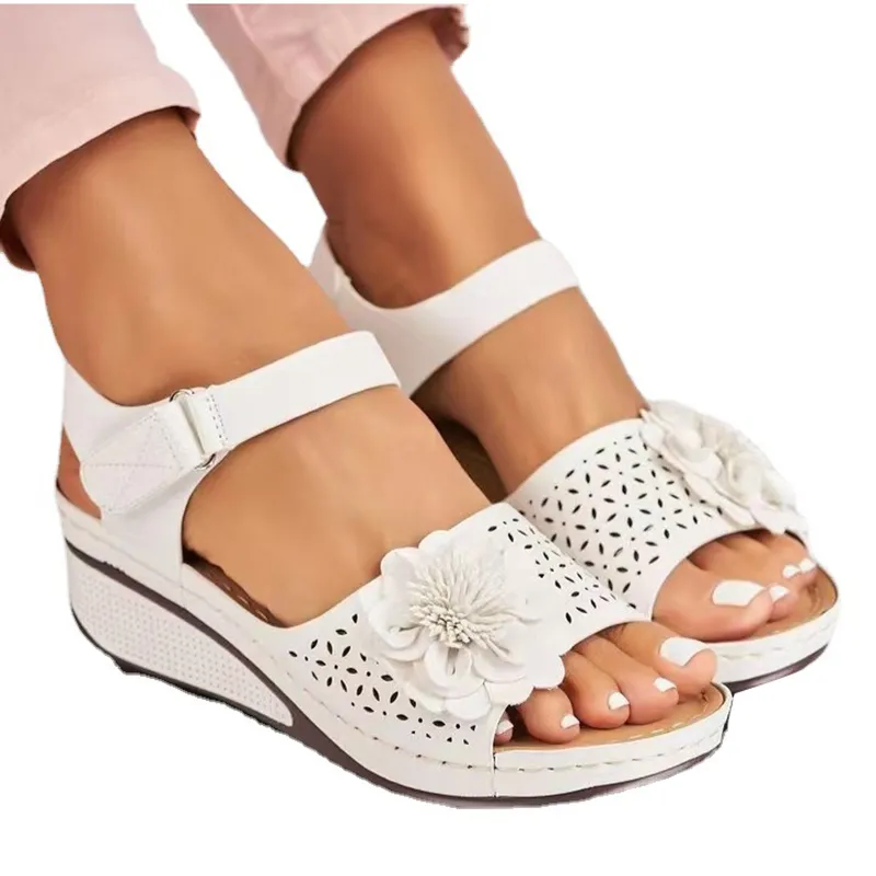 deanwangkt Women Summer Shoes Non Slip Lightweight Shoes For Women Sexy Breathable Slip On Classics Wedge Footwear Women Sandals Female - Deanwangkt