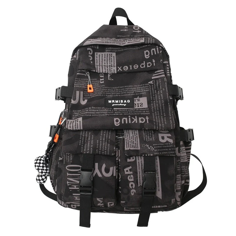 deanwangkt Cool Graffiti Large-capacity Backpack Women Man Waterproof School Bags for Teenagers Geometric Travel Backpack Ladies Bookbags - Deanwangkt