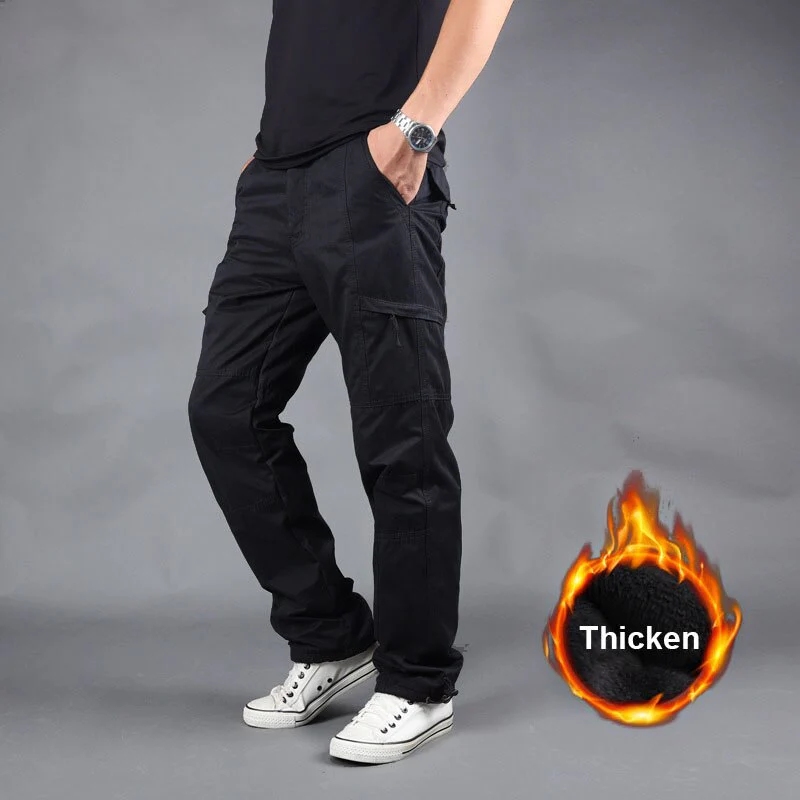 DEANWANGKT Mens Vintage Hip Hop Style Baggy Jeans High Quality Winter Warm Men Thick Pants Double Layer Military Army Camouflage Tactical Cotton Trousers For Men Brand Clothing - Deanwangkt