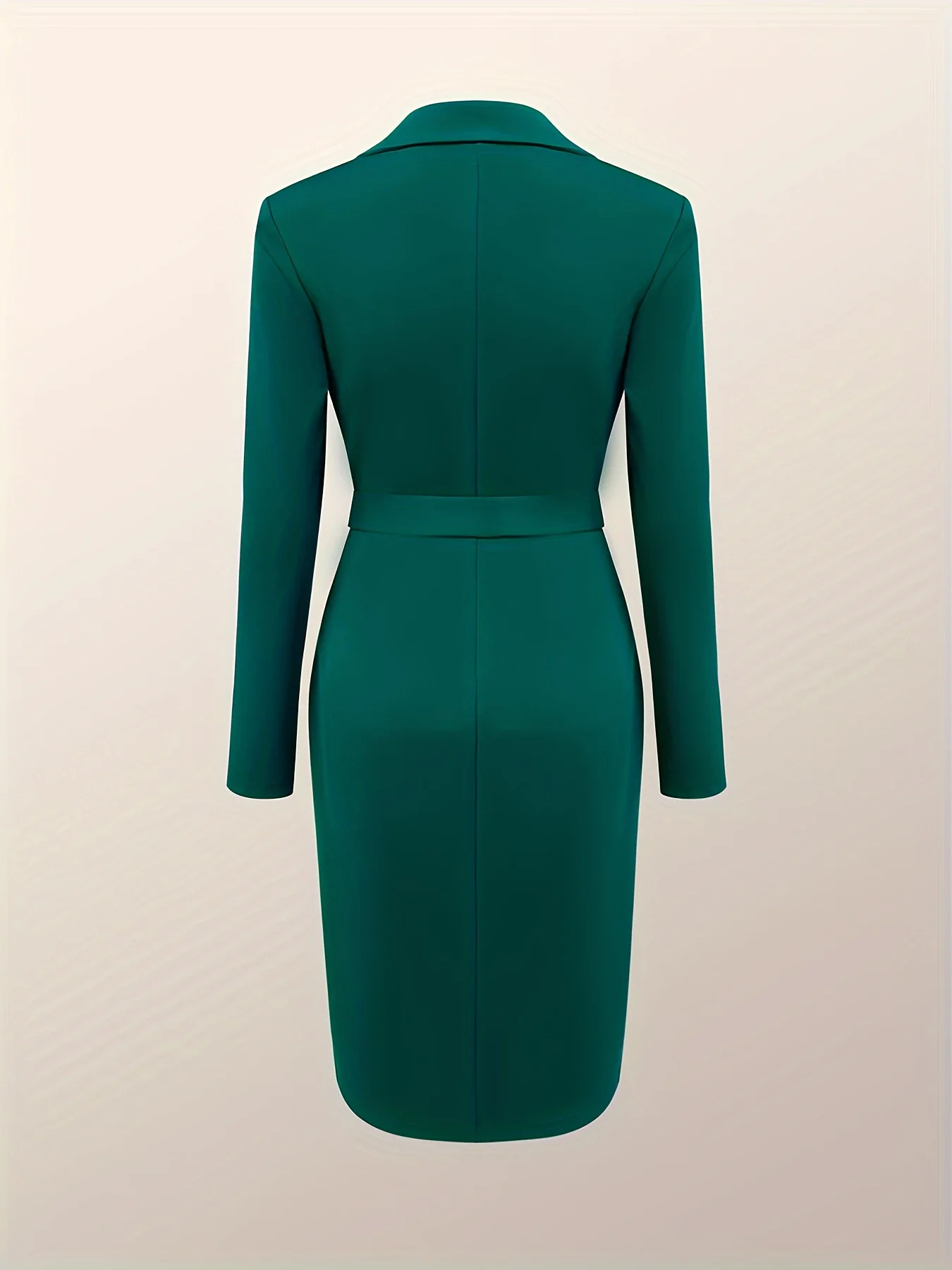 Double Breasted Blazer Dress, Elegant Lapel Long Sleeve Work Dress, Women's Clothing - Deanwangkt