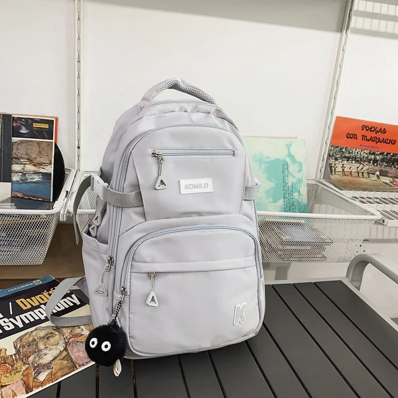 BACK TO SCHOOL   Fashion Teenager Waterproof Bookbag for High School Girls Boys School Bag Nylon Black Backpack Women Laptop Mochila - Deanwangkt