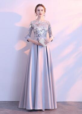 DEANWANGKT Long Formal Sequined Prom Dresses Party New Plus Size Robe De Soiree Embroidered Gowns - Deanwangkt