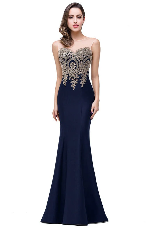 Sexy Backless Appliques Burgundy Mermaid Lace Long Prom Dresses  Royal Blue Black Evening Party Dress Vestido de Festa Longo - Deanwangkt