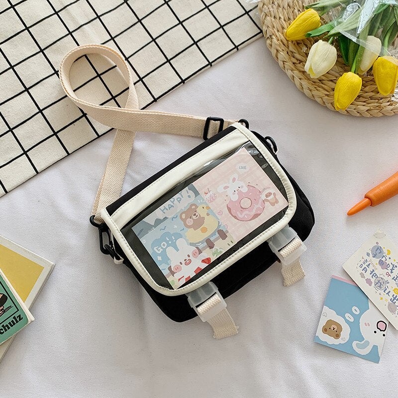 deanwangkt  Japanese Style Small Bag Women Transparent Pockets New Summer Fashion Nylon Bag Crossbody Bags Women Shoulder Bag Bolsa Feminina - Deanwangkt