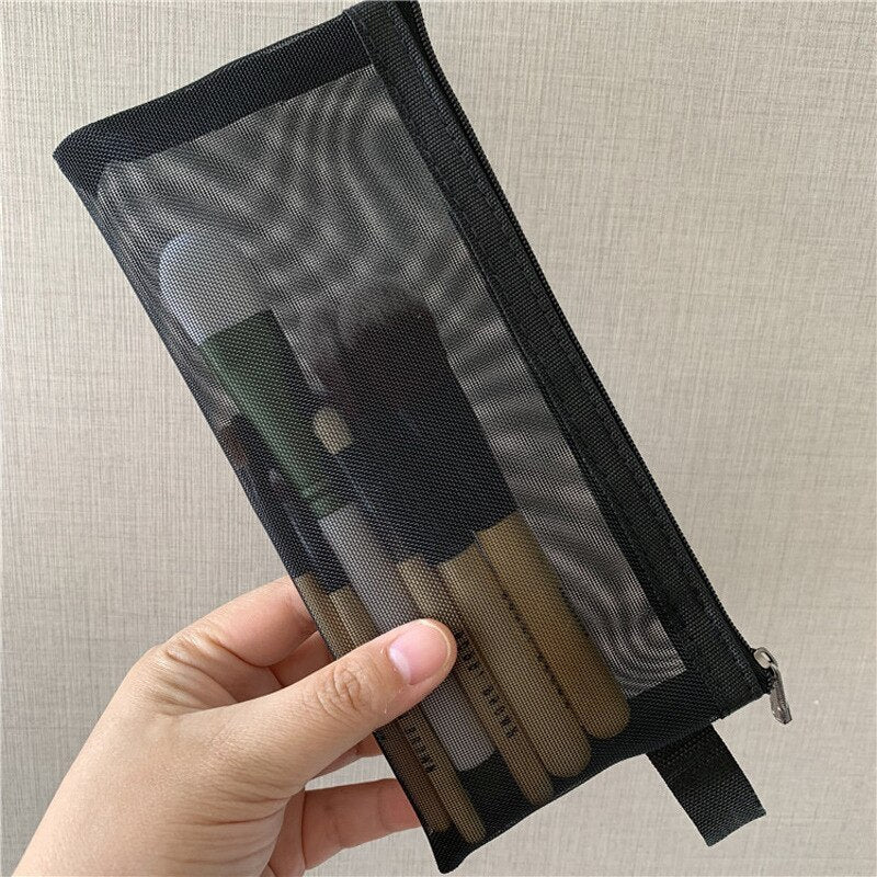 deanwangkt  Mini Mesh Cosmetic Bag Women Portable Lipstick Bag Makeup Bag One Set Makeup Pouch Toiletry Bag Necessarie Feminina Kosmetyczka - Deanwangkt