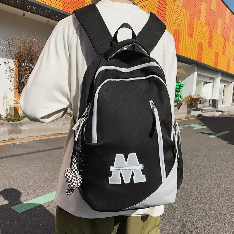 Back to school  Fashion Women Travel Mochila High-capacity High School Backpack Waterproof Girls Boys Bookbag College Laptop Rucksack - Deanwangkt