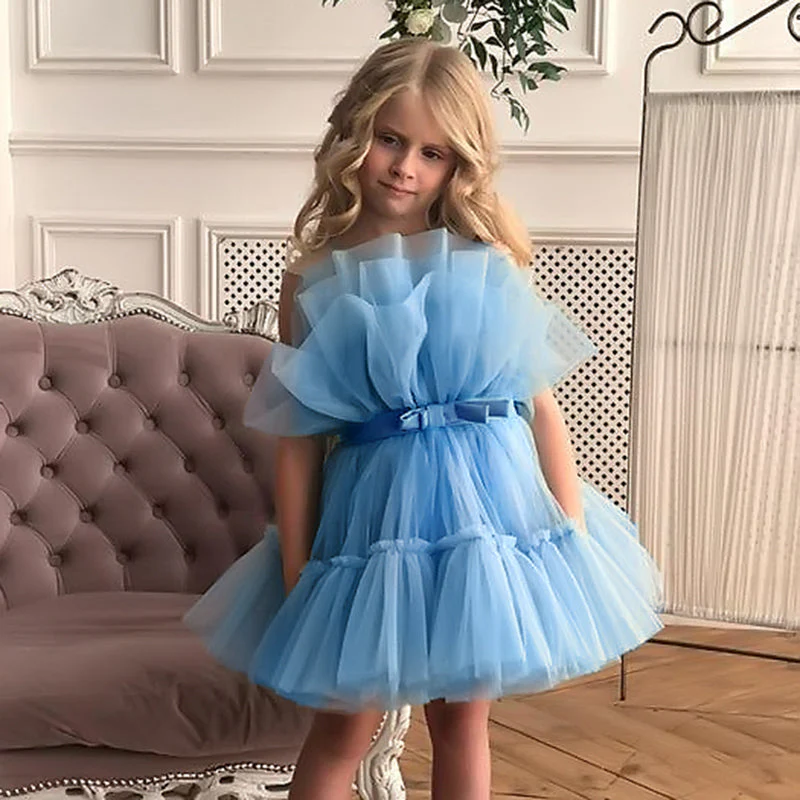deanwangkt  Baby Clothes for Girls Toddler Kids Wedding Princess Gown Girl Elegant Birthday Dress Tulle Bridesmaid Evening Party Dresses - Deanwangkt