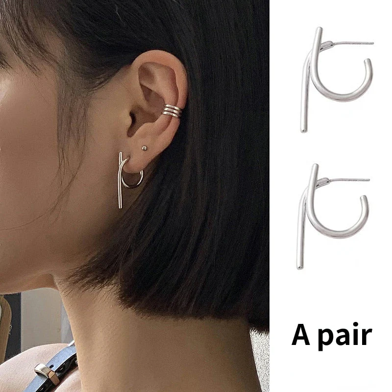 deanwangkt New Punk Style Liquid butterfly Stud Earring for Woman Cool Metal Butterfly Earrings Y2K Aesthetic Jewelry Party Gift - Deanwangkt